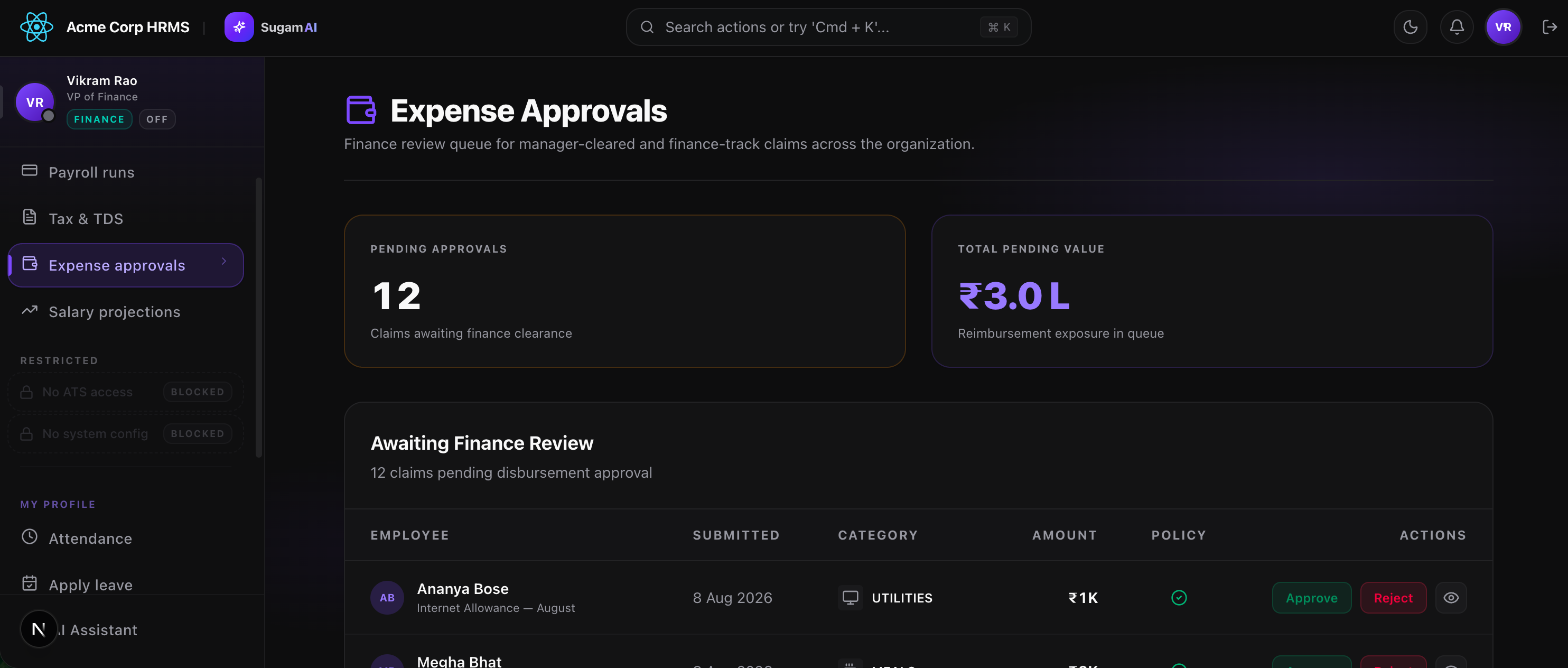 Expense Approvals